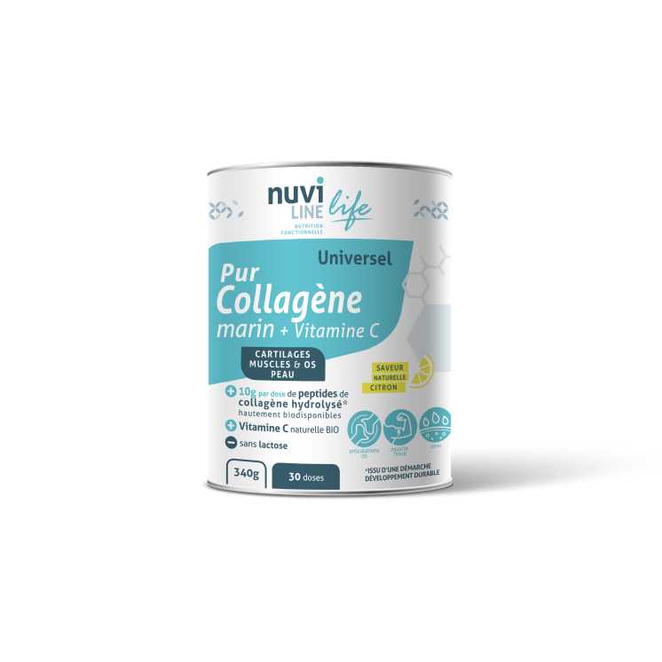 Colagen marin Natural cu Vitamina C, 340g, Nuviline