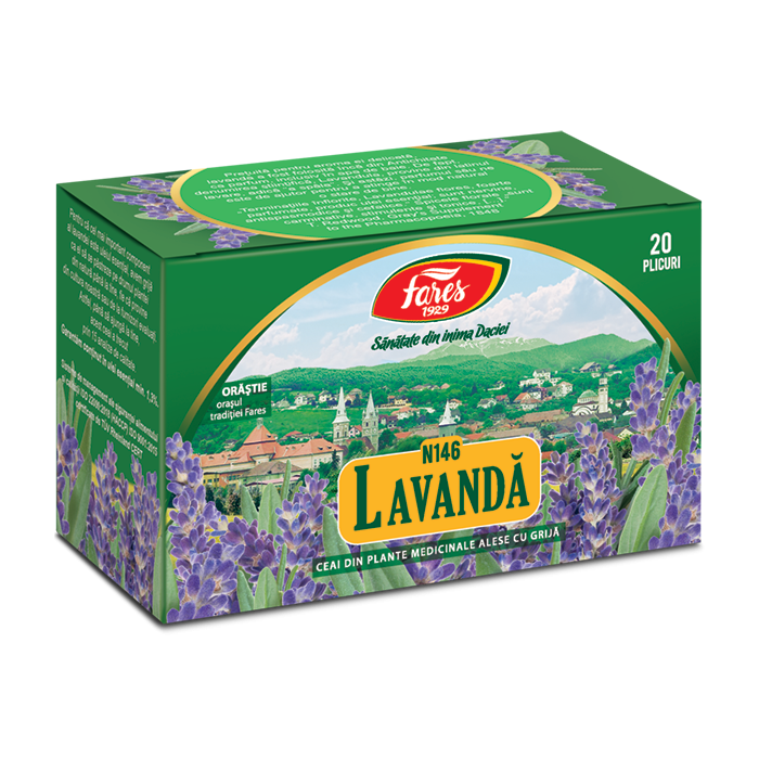 Ceai de lavanda, 20 plicuri, Fares