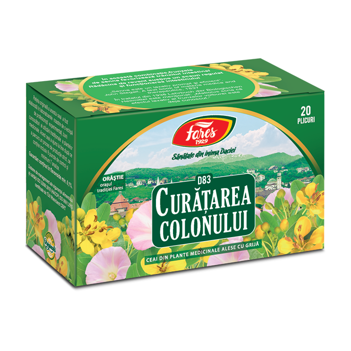 Ceai Curatarea Colonului, 20 plicuri, Fares