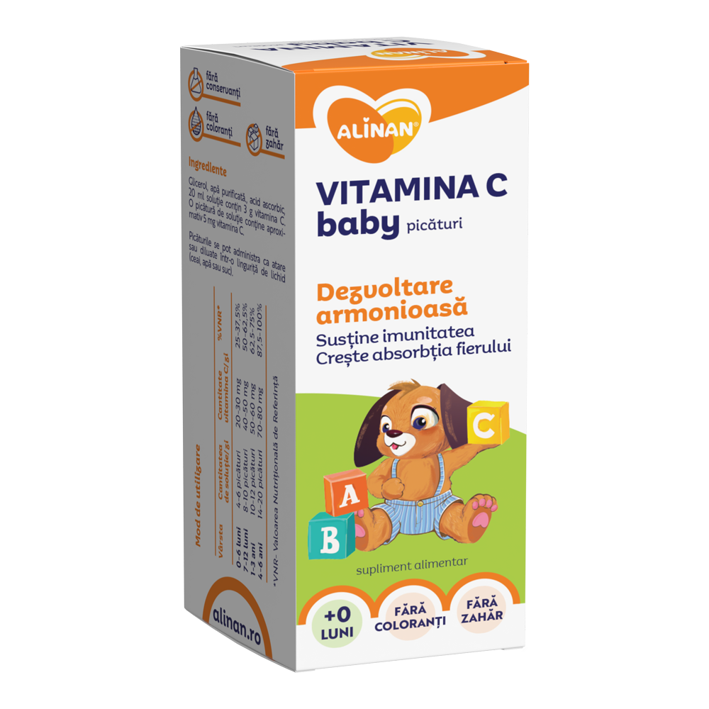 Solutie Vitamina C baby Alinan, 20ml, Fiterman