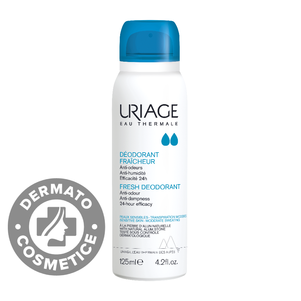 Deodorant spray cu piatra de alaun pentru piele sensibila, 125 ml, Uriage