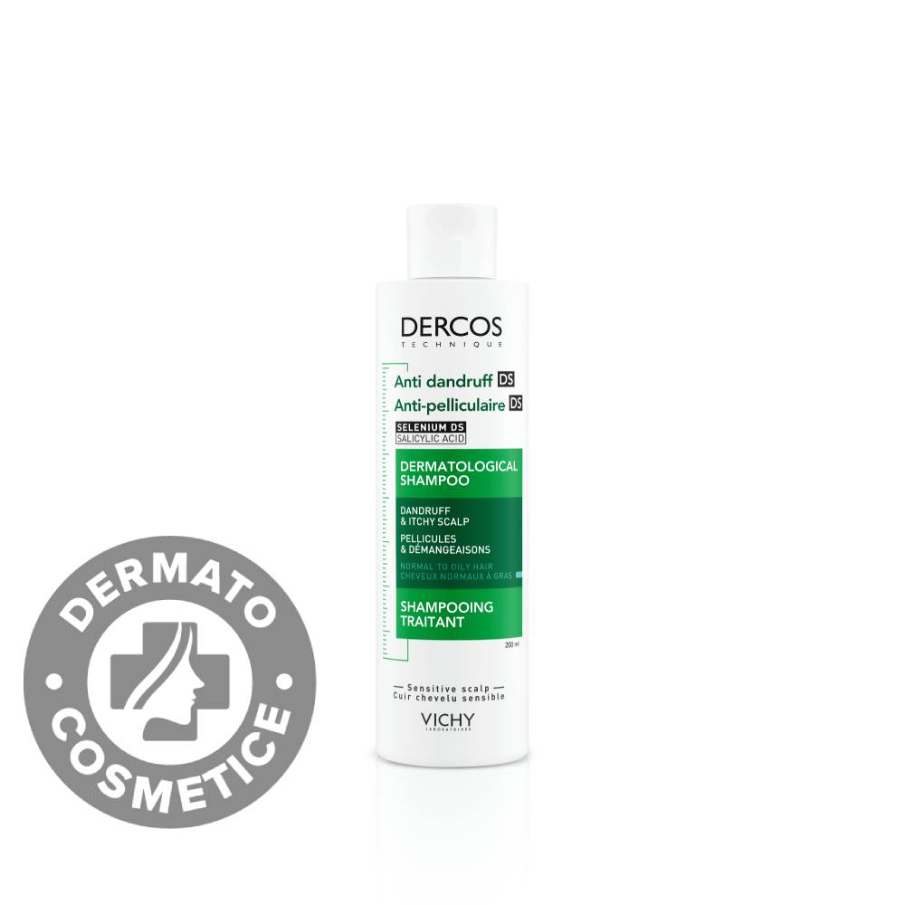 Sampon anti-matreata pentru par normal-gras Dercos, 200ml, Vichy