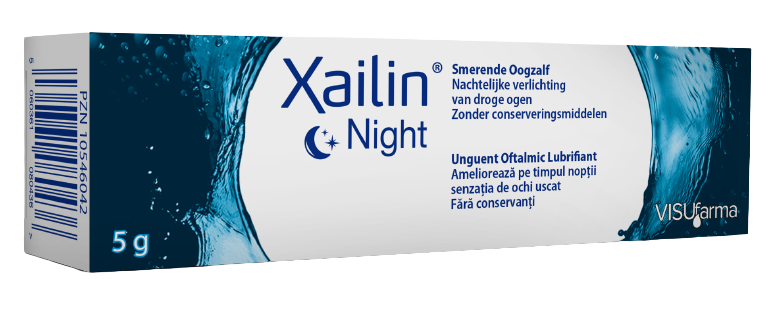 Unguent oftalmic lubrifiant Xailin Night, 5 g, Visufarma