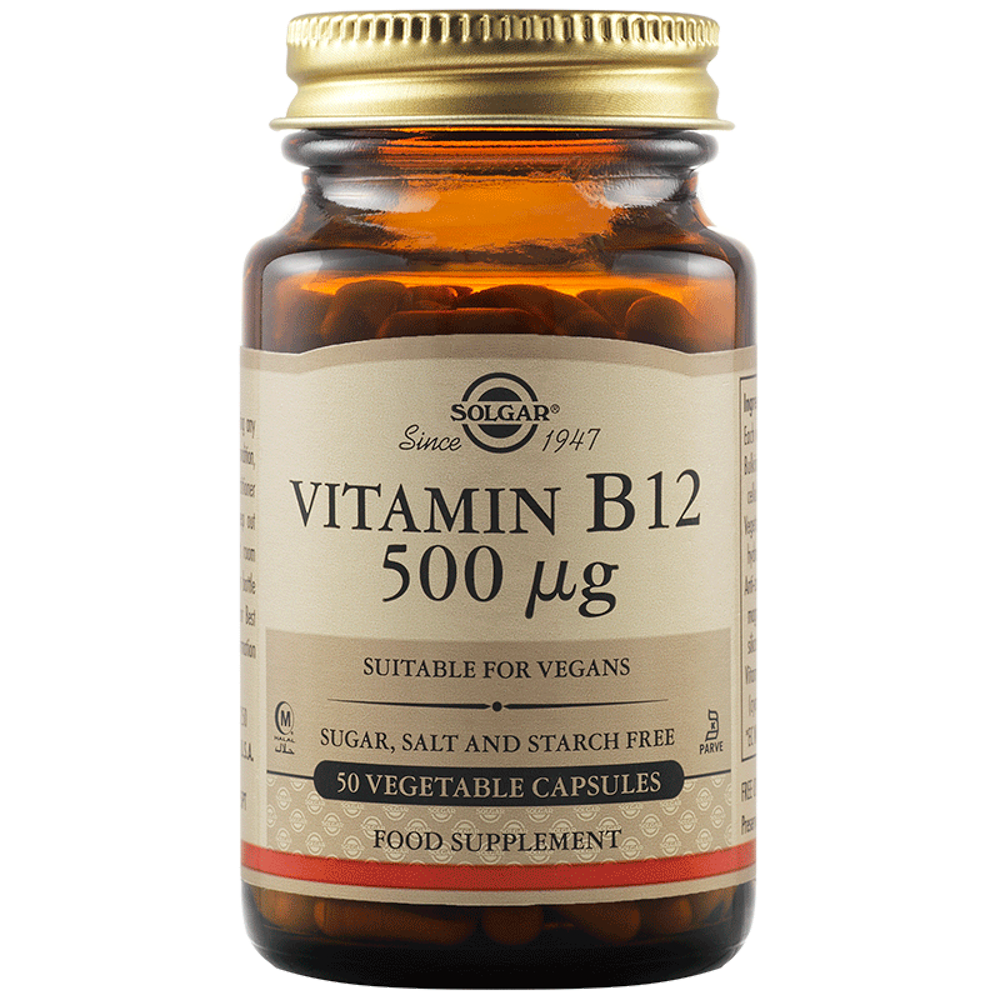 Vitamina B12 500mg, 50 capsule vegetale, Solgar