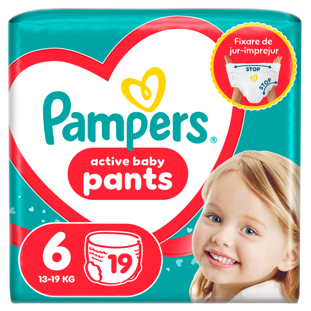 Scutece-chilotel Pants Carry Pack Extra large, Marimea 6 pentru 13 - 19kg, 19 bucati, Pampers