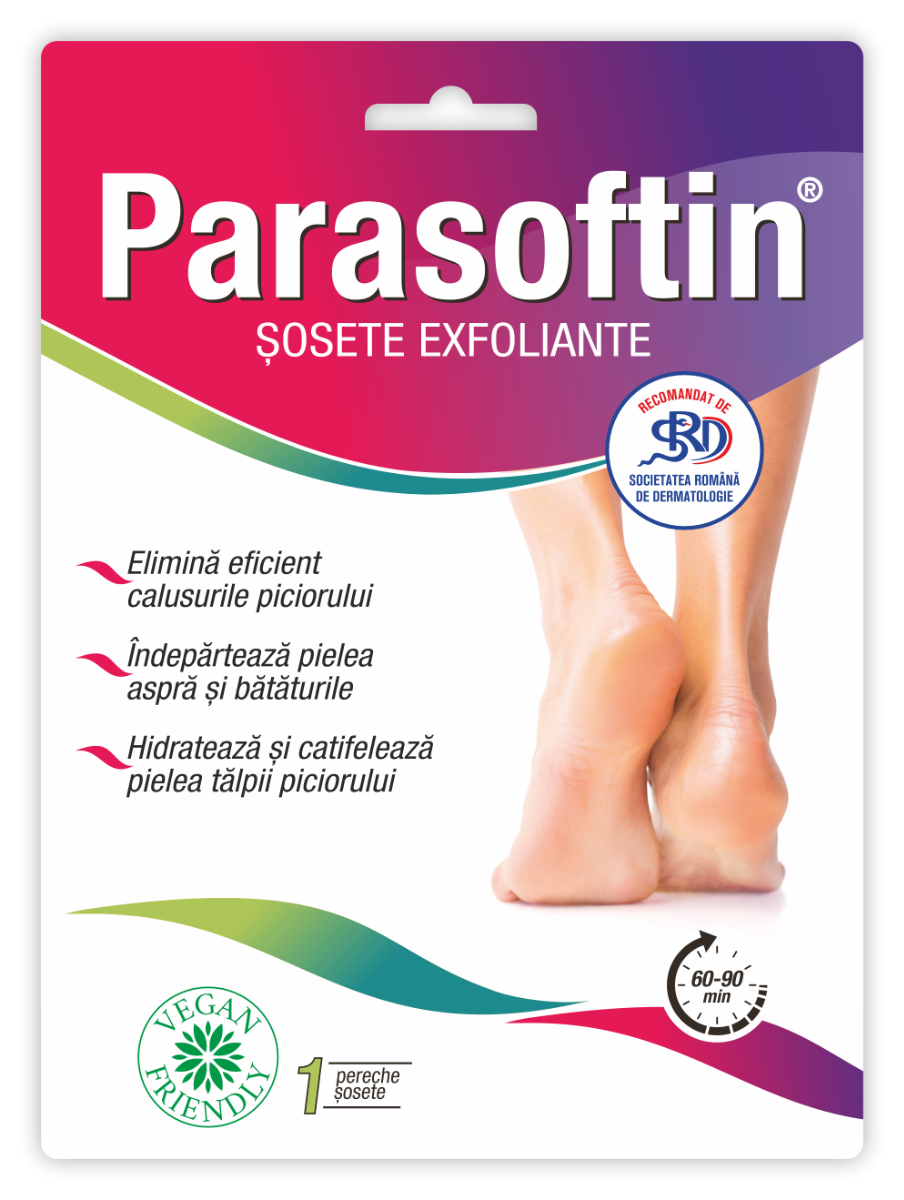 Sosete exfoliante Parasoftin, 1 pereche, Adex-Cosmetics