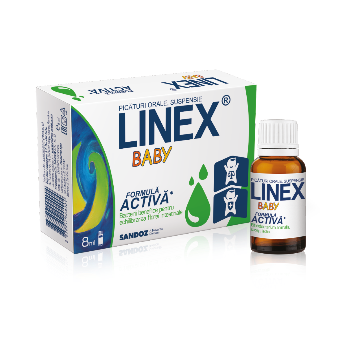 Linex Baby picaturi, 8ml, Sandoz
