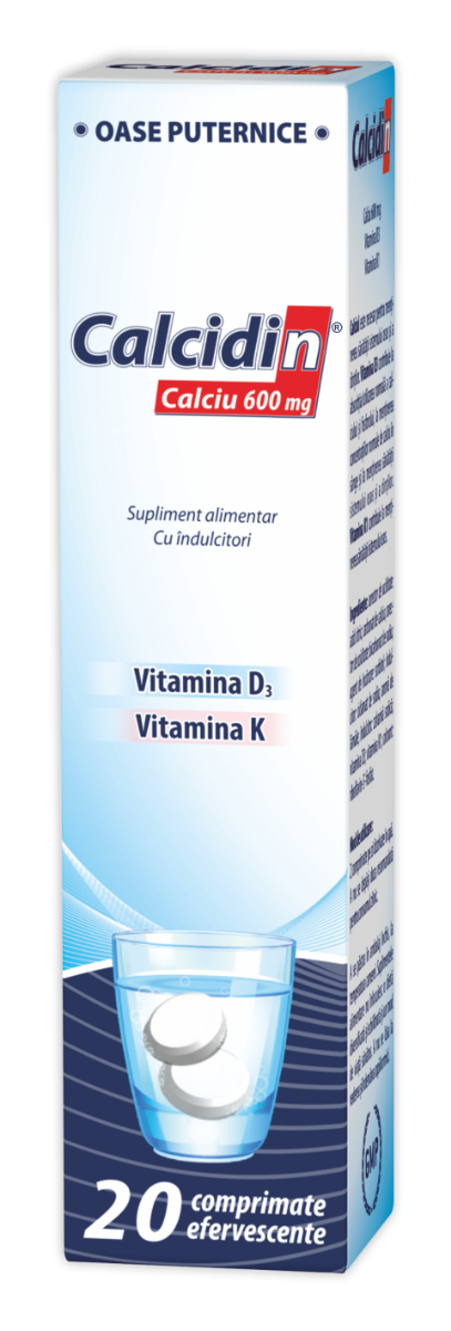 Calcidin 600 mg, 20 comprimate, Zdrovit