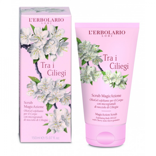 L'Erbolario Gel exfoliant pentru corp Tra i Ciliegi, 150ml