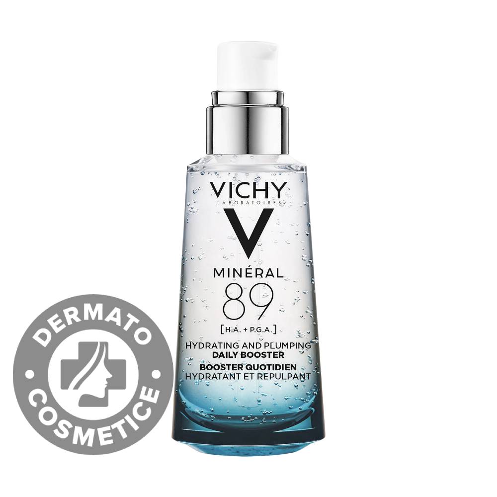 Gel-booster zilnic cu acid hialuronic cu efect de hidratare si fortifiere Mineral 89, 50ml, Vichy