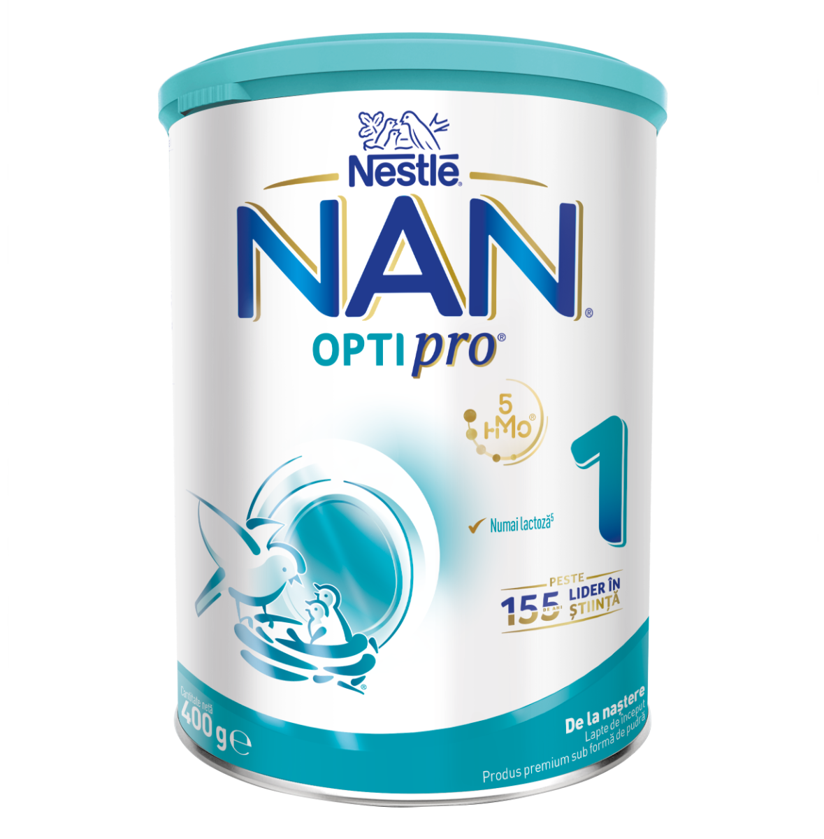 Formula de lapte praf pentru bebelusi NAN Optipro 1 intre 0-6 luni, 400g, Nestle