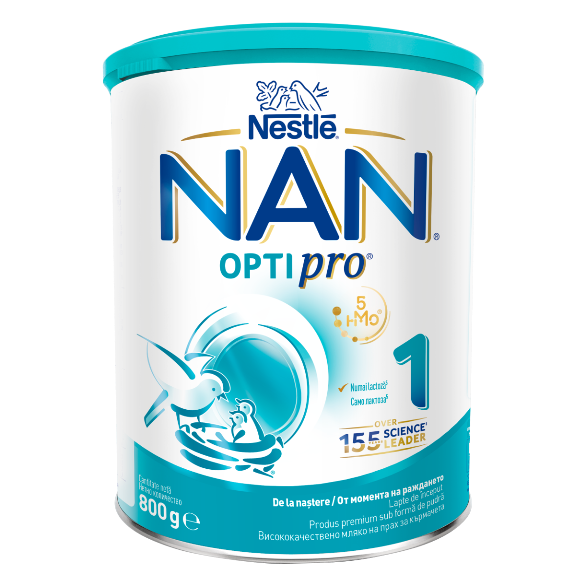Formula de lapte praf pentru bebelusi NAN Optipro 1 intre 0-6 luni, 800g, Nestle