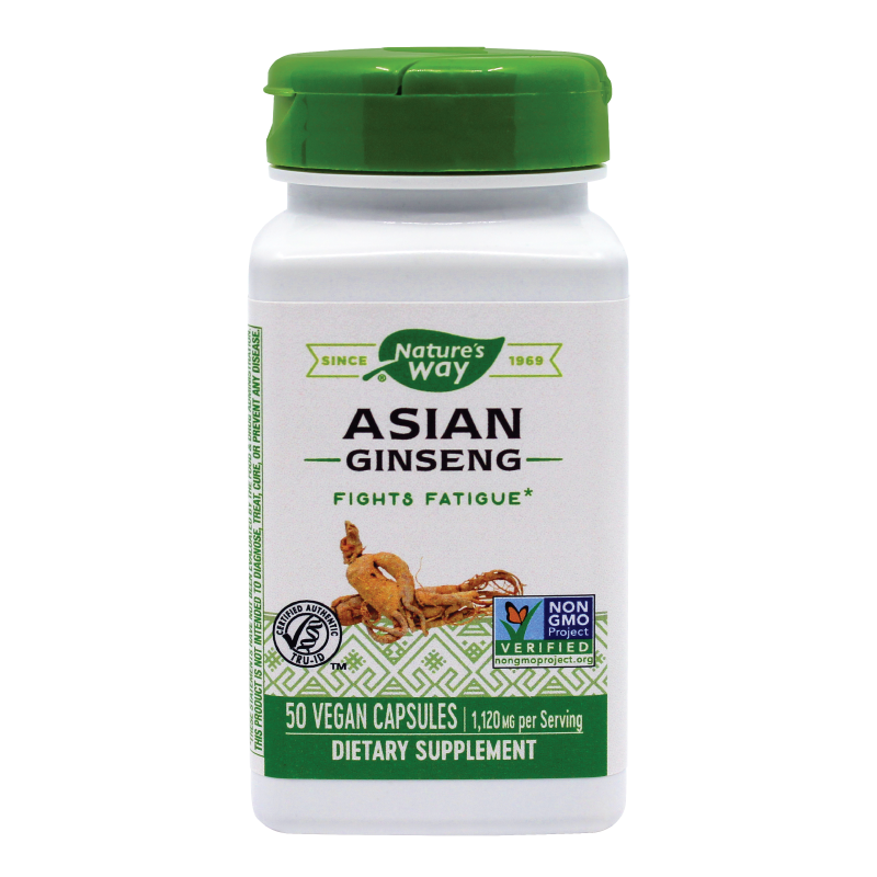 Asian Ginseng 560mg Nature's Way, 50 capsule vegetale, Secom