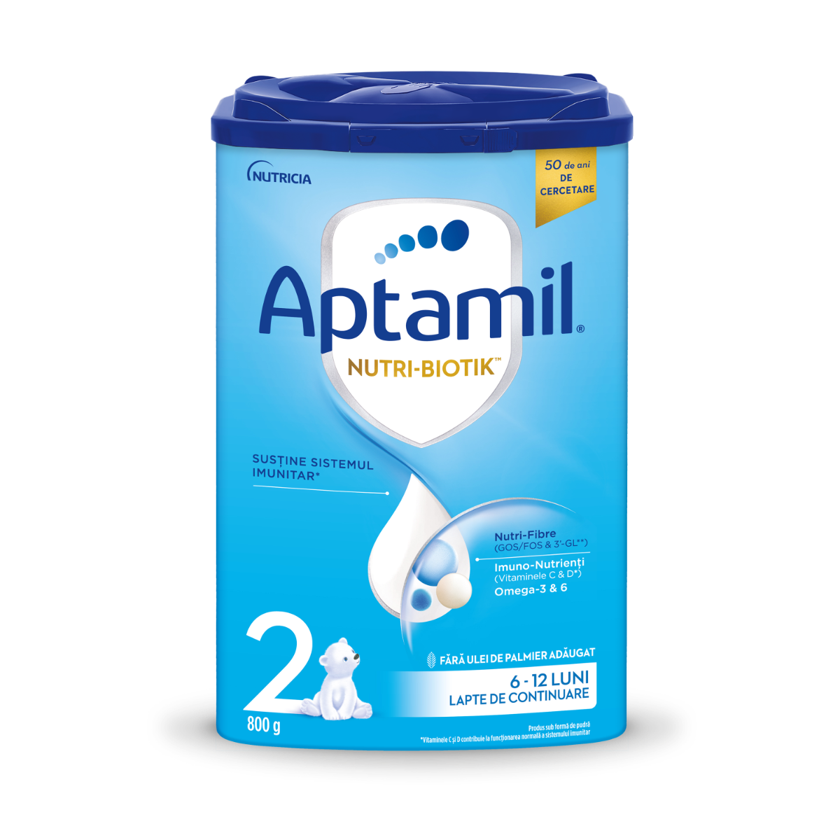 Lapte de continuare 6-12 luni NUTRI-BIOTIK 2, 800g, Aptamil