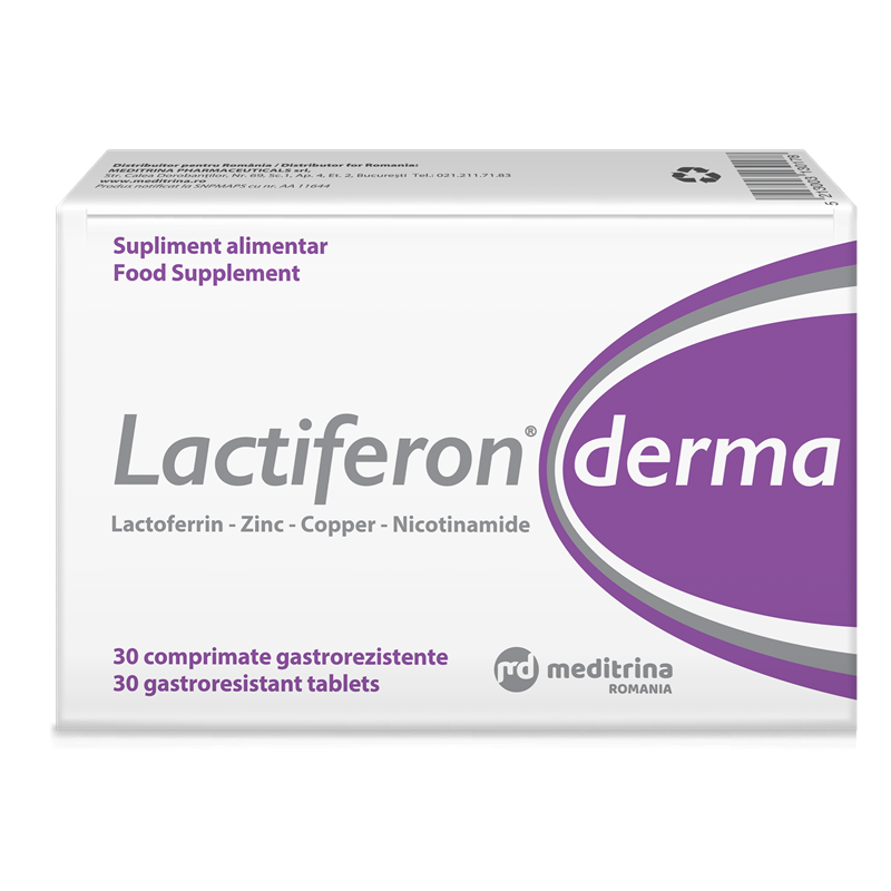 Lactiferon Derma, 30 comprimate gastrorezistente, Meditrina Pharmaceuticals